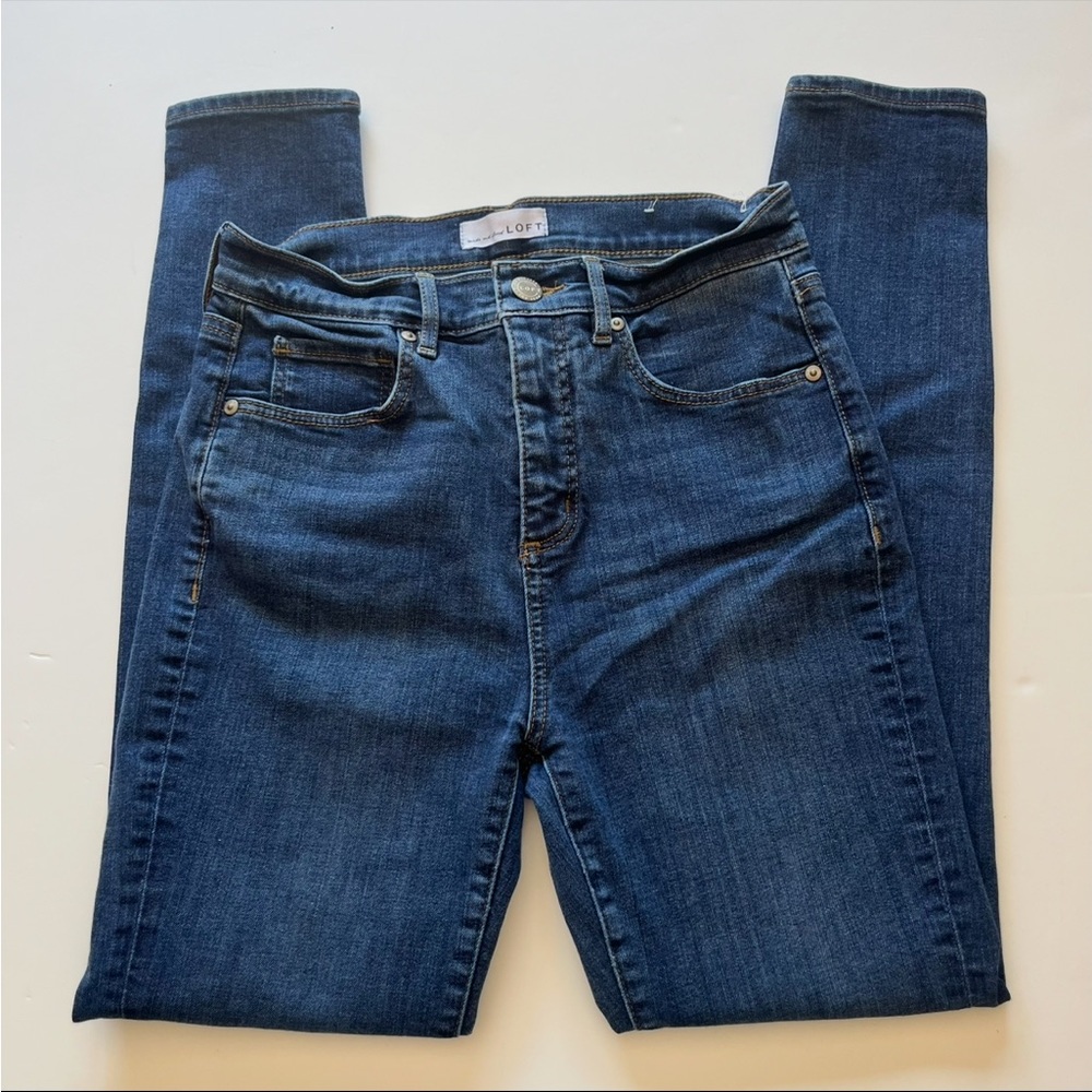 LOFT High Waist Skinny Jeans Size 27 - Picture 9 of 9